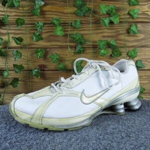 Nike Shox TL 334234-111 Women's White Leather‎ Running Shoes Size 10 Comfort